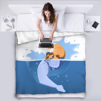 Strong Handsome Muscular Young Man Fleece Blanket