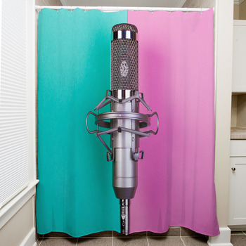 Studio Microphone Shower Curtain