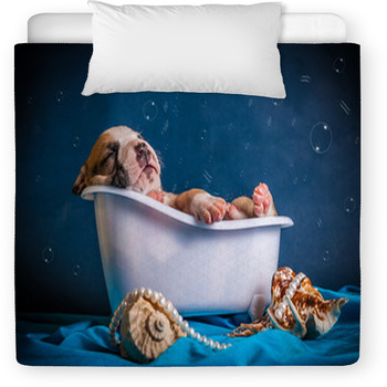 stuff in the bath with bubbles Toddler Comforter