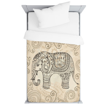 Stylized Lacy Elephant Toddler Duvet