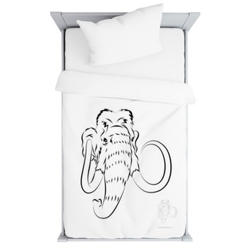 Stylized Mammoth Head Toddler Duvet