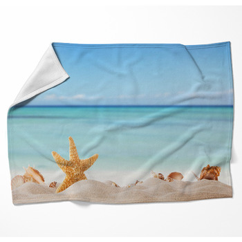 Summer Beach Background Woven Throw Blanket