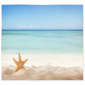 Summer Beach With Starfish Custom Size Floor Mat