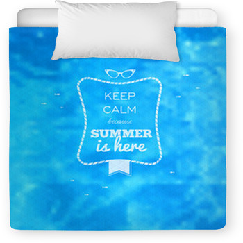 Summer Card Blue Water Pool Blurry Toddler Duvet