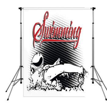 Summer Kinds Of Sports Swimming Pole Pocket Backdrop