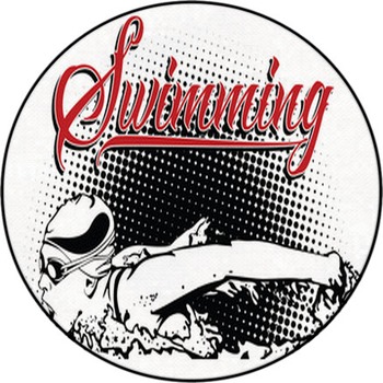 Summer Kinds Of Sports Swimming Round Rug