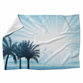 Palm tree Fleece Blanket Throws | Free Personalization