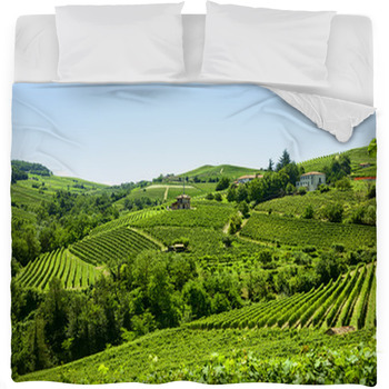 Summer Landscape In Langhe (Italy) Fleece Bed Blanket