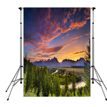 Summer Sunset At Snake River Pole Pocket Backdrop