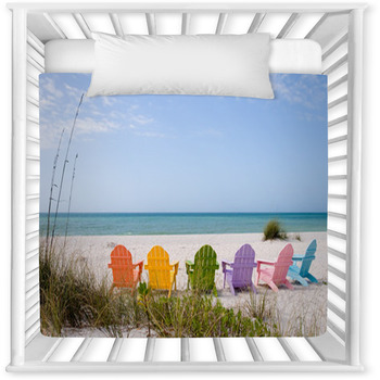 Summer Vacation Beach Baby Crib Comforter