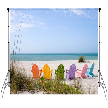 Summer Vacation Beach Custom Size Backdrop