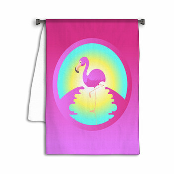 Summer Vector Illustration With Flamingo And Hand Towel