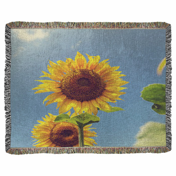 Sunflower Woven Throw Blanket