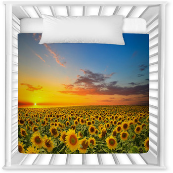 Sunflowers Baby Crib Comforter