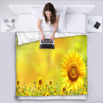 Sunflowers Fleece Blanket