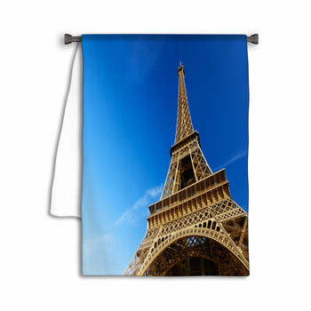 Sunny Morning And Eiffel Tower Paris France Towel
