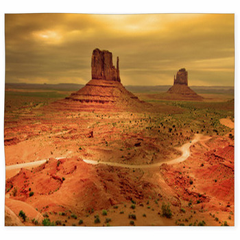 Sunrays Through Clouds At Sunset, Custom Size Floor Mat