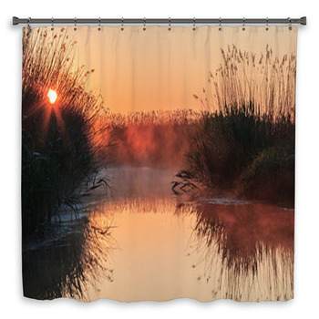 Sunrise Lake Custom Size Shower Curtain