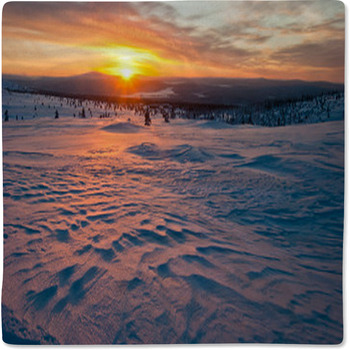 Sunset In The Tundra Baby Blanket