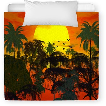 Sunset Over Jungle Toddler Comforter