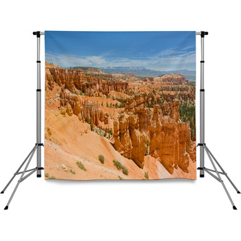 Sunset Point And Navajo Trail Pole Pocket Backdrop