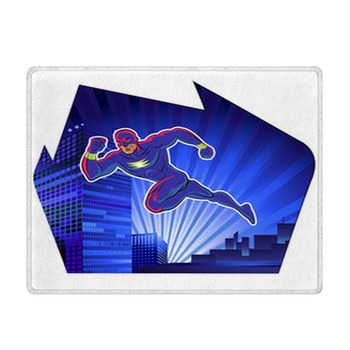 Super Hero. Vector Illustration On A Background Bath Mat