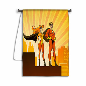 Super Heroes - Male And Female. Towel