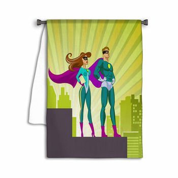 Super Heroes - Male And Female. Towel