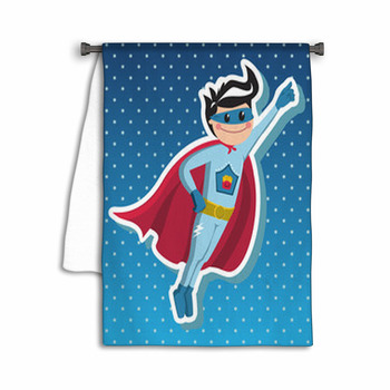 Superhero Boy Cartoon. Towel