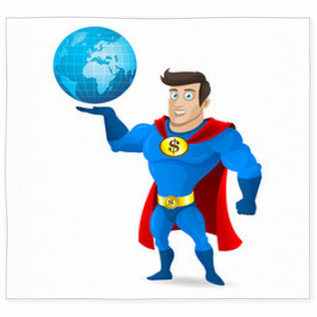 Superhero Holds Planet Earth Custom Size Floor Mat