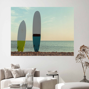 Hang Ten Surf Sign California Classic Big Wave Surfer Surfing Surfboard  Wall Art