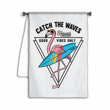 Surfer Flamingo Vector Illustration For T Shirt Towel