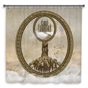 Surreal Fantasy Landscape Custom Size Shower Curtain