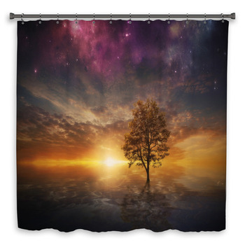 Surreal Tree In Lake Shower Curtain