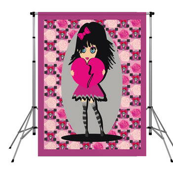 Sweet Emo Girl Pole Pocket Backdrop