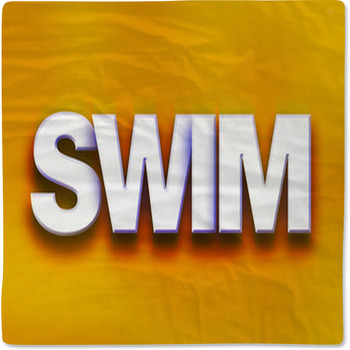 Swim Concept Colorful Word Art Baby Blanket