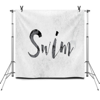 Swim Concept Painted In Ink Fleece Backdrop