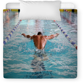 Swimmer In The Swimming Pool Toddler Comforter