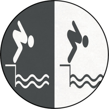 Swimmer Pool Jump Dive Beach Round Rug