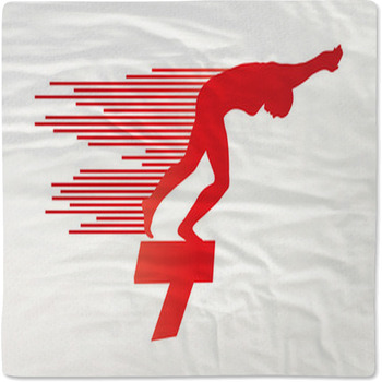 Swimmer Position For Jump On Starting Block  Baby Blanket