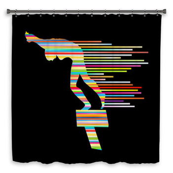 Swimmer Position For Jump On Custom Size Shower Curtain