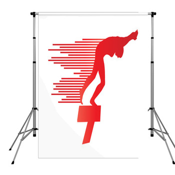 Swimmer Position For Jump On Pole Pocket Backdrop