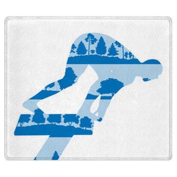 Swimmer Start Vector Background Concept Made Of  Area Rug