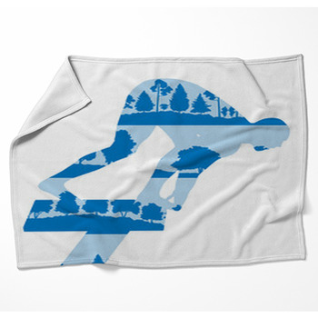 Swimmer Start Vector Background Woven Throw Blanket