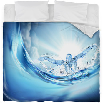 Swimmer Swimming Butterfly Stroke Fleece Bed Blanket