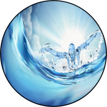 Swimmer Swimming Butterfly Stroke Round Rug