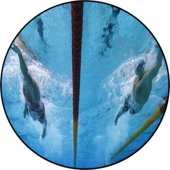 Swimming Action 1 Round Rug