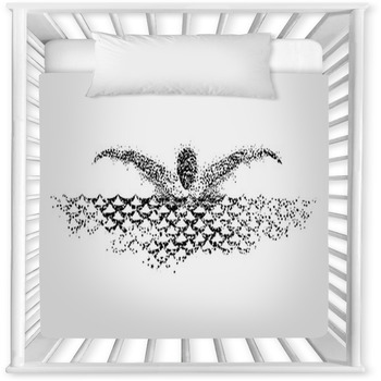 Swimming Art Baby Crib Comforter