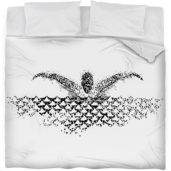 Swimming Art Fleece Bed Blanket