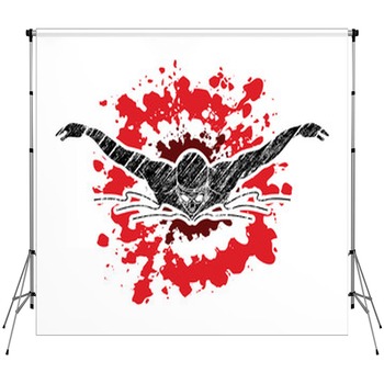 Swimming Butterfly Man Swimming Custom Size Backdrop